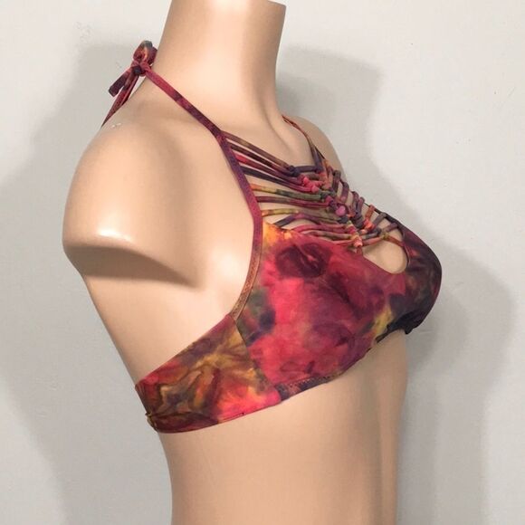 BECCA high neck tie-dye bikini top. Small. NWT - Picture 6 of 8